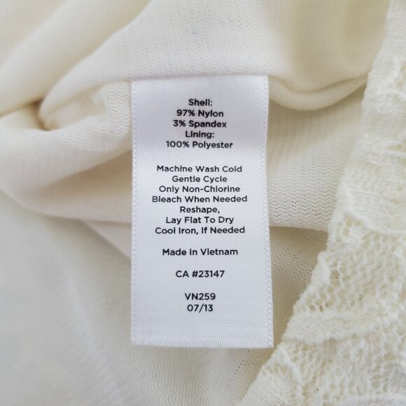 Talbots Womens Ivory Floral Lace Short Sleeve Blouse Size L Feminine Coquette - Picture 5 of 8